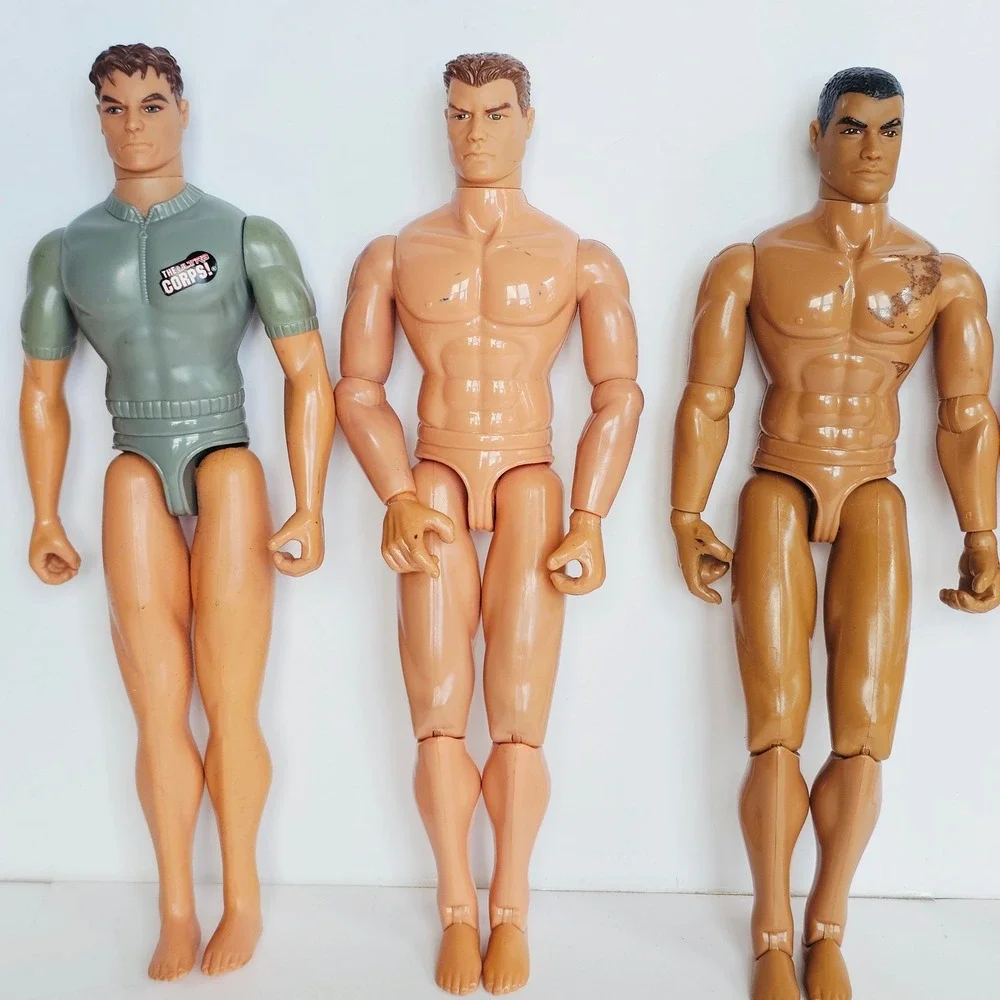 Lot of 5 Action Figures 4 Ultra Corps 1 Power Team Nude Vintage Military 1315‎